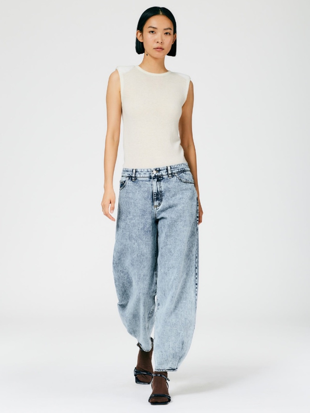 Tibi Acid Wash Denim Brancusi Jeans 28
